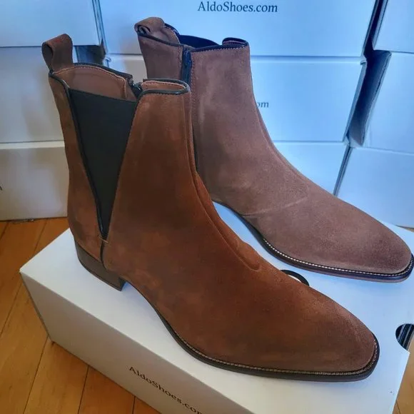Aldo Shoes Aldo Dorritt In Cognac Leather Ankle Boots Poshmark
